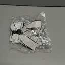 2 x 2PCS Hair Bows for Girls White Bowknot Hair Clips BarrettesLeather Bows with Long Tail Hair Accessories for Girls Toddlers Teens Kids