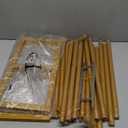 8FT Wedding Arch Backdrop Stand, Gold Square Back Drop Adjustable Stand Metal Arch Heavy Duty Backdrop Stand Kit Frame for Party Wedding Birthday Photobooth Decorations