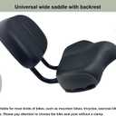 THALOUS Bike Seat with Backrest Oversized Comfort Bicycle Saddle Replacement Soft Memory Foam Padded PU Cushion Universal for Tricycle Mountain Bike Commuter Bike Electric Bike