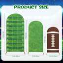 Sport Arch Backdrop Cover Set of 3 Arch Covers Spandex Stretch Backdrop Stand Cover 4ft, 5ft, 6ft for Wedding Birthday Shower Ceremony Decoration(Football Theme)