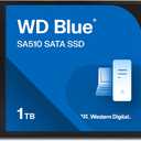 Western Digital 1TB WD Blue SA510 SATA Internal Solid State Drive SSD - SATA III 6 Gb/ s, 2.5"/ 7mm, Up to 560 MB/ s - WDS100T3B0A