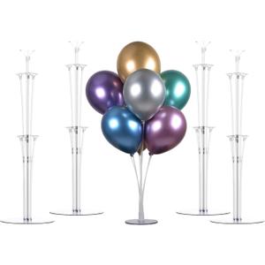 LANGXUN 28" Height Table Balloon Stand Kit for Birthday Party Wedding Decorations, Balloons Arch Kit for Graduation Party and Christmas Balloon Decorations (4 Pack)