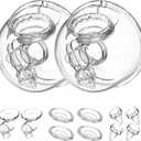 Wearable Breast Pump Replacement Parts Compatible with TSRETE Kmaier S12 S9 Wearable Breast Pump, Include Duckbill Valve, Silicone Diaphragm, 24mm Flange, Milk Collector Cup, 2 Sets