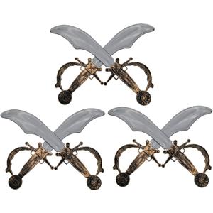 6 Pcs Pirate Swords for Kids,Safe Durable Plastic Pirate Sword,Pirate Party Favors for Theme Birthday Party Christmas Cosplay Costume Accessories Stage Props.