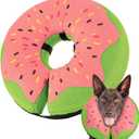 Gimars Large Inflatable Dog Cone Alternative Dog Donut Collar After Surgery, Soft Dog Neck Pillow Recovery Cone, E Collar and Elizabethan Collar Alternative for Medium and Large Dogs