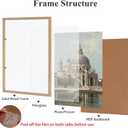 LYYYXGYP 12x16 Picture Frame Set of 3, Natural Solid Oak Wood Frame 12 by 16 Poster Frame with Plexiglass for Wall Hanging