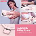 SKYLMW Compatible with Samsung Galaxy S24 Ultra Case with Magnetic Invisible Ring Stand, Compatible with Mag-Safe, Military Drop Protection Silicone S24 Ultra Phone Case for Women Men, Pink