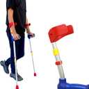 PEPE Mobility - Forearm Crutches for Kids (x2 Units), Colored, Adjustable, Pediatric Girls and Boys - Made in Europe