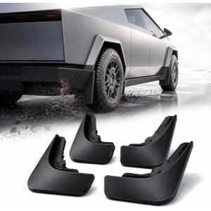 Tesla Cybertruck Mud Flaps 2024-2026, Heavy Duty All-Weather Splash Guards No Drill OEM Fit TPE Front & Rear Mudguards, Off-Road Exterior Protection Accessories (4PCS)