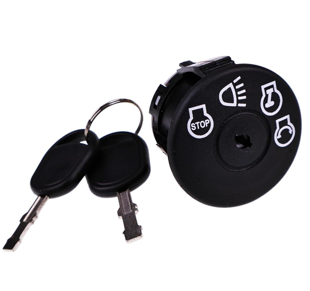 JEENDA 7-Terminals Starter Ignition Switch Keys GY20074 AM133597 Compatible with John Deere Scotts Sabre L100 L105 L107 L120 D105 D110 D125 D130 Riding Mowers Tractor L and D G Series (White)