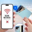 TopMade for MagSafe Wallet Magnetic Card Holder for iPhone 17/16/15/14/13/12 Series, Strongest Magnetic Phone Wallet Stand Adjustable, Slim Leather 5 Cards Holder, ID Window, RFID Blocking, Blue