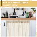 Hahafelt Cabinet Dishwasher Hidden Curtains with Telescopic Rod and Rod Clamp Dishwasher Desk 35 x 39 Inches Curtain for Kitchen Under Sink Washing Machine(Caramel Color)