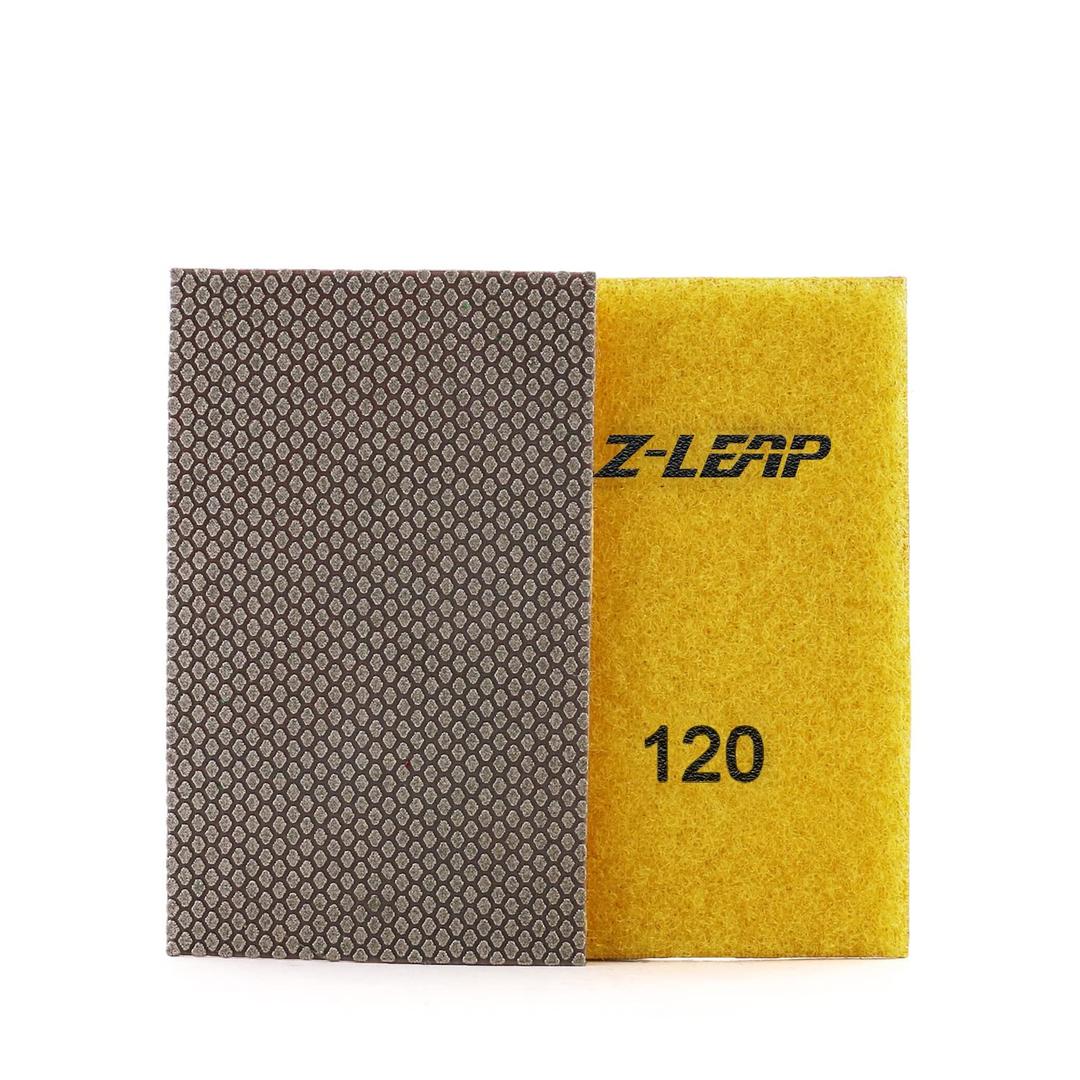 Diamond Paper Sheet Electroplated Mini Size Sandpaper Hook and Loop Nylon Backing for Hand Polishing Glass Porcelain Ceramic 120grit