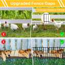 Animal Barrier Fence, 10 Pcs Upgrade 1.26 in Gap Decorative Fences No Dig Fence for Rabbits and Dog Ground Defense, Rustproof Metal Wire Garden Fence Border for Garden & Patio Landscaping