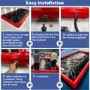 Inflatable PVC Garage Floor Mat for Car Washing, 9.7 x 19.5 ft