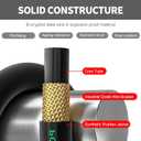 POHIR 3/8" Pressure Washer Hose 50 FT for Cold and Hot Water Max 248F with Quick Connect, 4800psi Kink Resistant Industry Grade Steel Wire Braided Synthetic Rubber Jacket with 2 M22 14mm Adapter Set