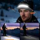 Unisex Beanie with LED Light, Stocking Stuffers Gifts for Men Dad Husband Grandpa Boyfriend Birthday Thanksgiving Christmas (Black)