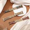 Boho Bracelet Compatible with Apple Watch Band 41mm 40mm 42mm 38mm 49mm 46mm 45mm 44mm Natural Stone Beaded iWatch Band Women Men Apple Watch Strap Ultra Series 11/10/9/8/7/6/5/4/3/2/1/SE 3/Ultra 3