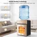Top-Loading Countertop Water Dispenser for 1.2 to 5 Gallon Bottles, Hot & Cold Water Cooler Dispenser with Rotating Dual Spout, No-Press Dispensing, Visual Door Cover for Kitchen, Office, Bedside Use