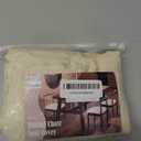 Genina Waterproof Seat Covers for Dining Room Chairs Covers Dining Chair Cover Kitchen Chair Covers (Beige, 2 Pcs)