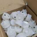 Homemory 100-Pack Flameless LED Tea Lights Candles Battery Operated, 200+Hour Fake Electric Candles TeaLights for Votive, Halloween, Ofrenda, Diya, Wedding Centerpiece Table Decor, Funeral, Christmas (Brgiht Amber Light, White Base)