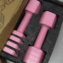 Adjustable Dumbbell Set of 2, 4 in 1 Free Weights Dumbbells Set, Hand Weights for Women at Home, 5 lb Dumbbells Set with Non-slip Comfort Handle for Home Gym Exercise Workout Training (Pink)