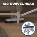 DSV Standard Grout Scrub Brush with Long Handle, 50'' Tile Grout Scrubber, V-Shape Crevice Cleaning Brush for Hard to Reach Areas, 180 Rotation Grout Cleaner for Tile Floors, Baseboards and Corners