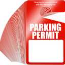 500 Pcs Parking Permit Hang Tags Bulk, Temporary Passes Parking Placards Plastic Blank PVC 3 x 5 Inch for Car Rear View Mirror Windshield Vehicle Park Management(Red)
