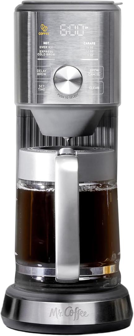 Mr. Coffee Perfect Brew, Intelligent Coffee Maker, Cold Brew Maker & Tea Brewer