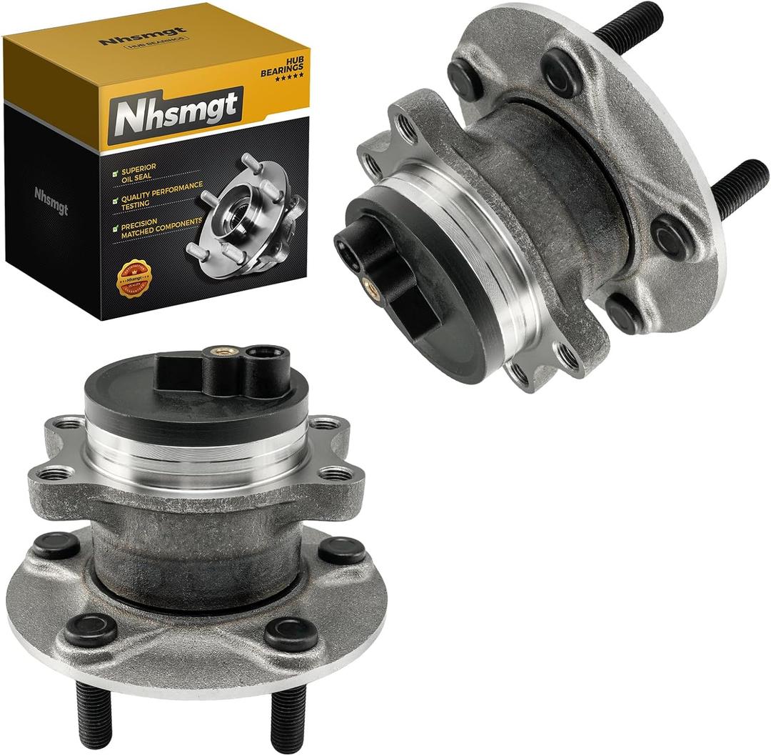 Pair 512563 FWD Rear Wheel Bearing Hub Assembly Fit for Mitsubishi Eclipse Cross 2018-2019, Outlander 2013-2019, Outlander Sport 2013-2019, Non-ABS, 5 Lugs, 2pcs