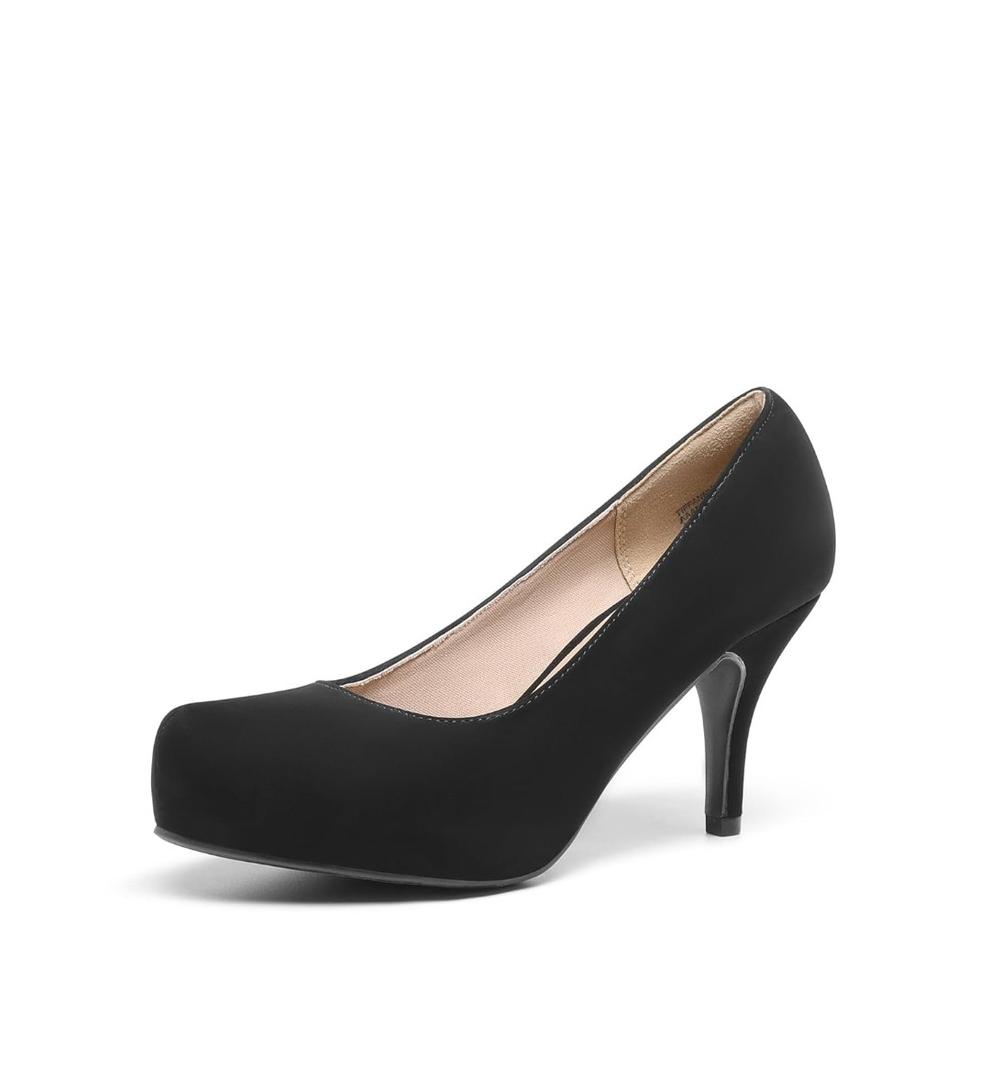 DREAM PAIRS Tiffany Women's Classic Elegant Versatile Low Stiletto Heel Dress Platform Pumps Shoes 8