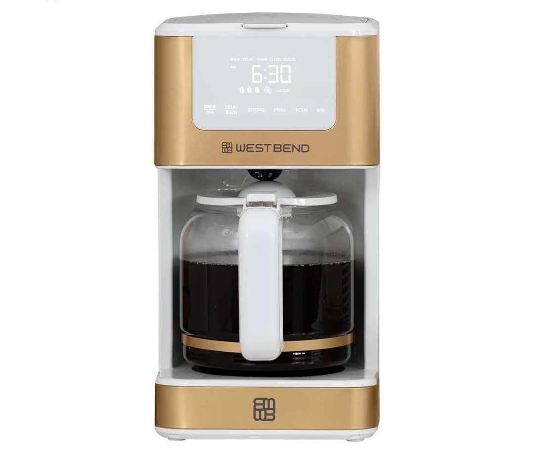 Timeless 12-Cup Programmable Coffee Maker with Brew Strength Selector for Hot and Iced Coffee, Includes 1-4 Cup Brew Option and Permanent Filter