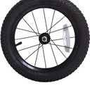 JOYSTAR 18 Inch Kids Bike Front Wheels Replacement Bicycle Wheels with 12-20 Inch Solid Air Rubber Tire & Inner Tube Don't Fit Huffy Bike Black & White