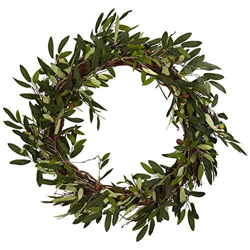 Nearly Natural 17in. Artificial Olive Wreath