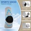 Men'S Sports Socks Size 8-11, Ankle Support, Ankle Protection, Seamless Cushioning Design, Moisture Wicking (XS)