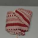 DII Farmhouse Braided Stripe Table Runner Collection, 15x108 (15x113, Fringe Included), Barn Red