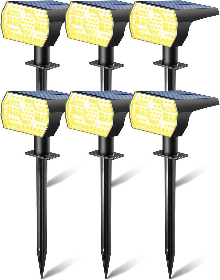 Kaxiida Solar Lights Outdoor Waterproof IP68, 3 Lighting Models Solar Powered Spot Lights Outdoor, 56LED Light Dusk to Dawn for Yard Patio Garden Pathway Landscape Lighting (Warm White) Kaxiida Solar Lights Outdoor Waterproof IP68, 3 Lighting Models Solar Powered Spot Lights Outdoor, 56LED Light Dusk to Dawn for Yard Patio Garden Pathway Landscape Lighting (Warm White)