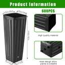 Nuenen 600 Pcs Tall Tree Pot, Plastic Deep Nursery Pots, 11.8" H X 3.9" W