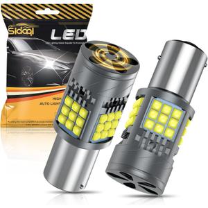 1157 LED Bulb White CANBUS Error Free 6000LM 36SMD 7528 LED for Reverse Tail Turn Signal Light 2357 Bulb Built-in Load Resistor Anti Hyper Flash 12-24V-2PCS