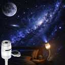 Galaxy Star Night Light Projector, 2-in-1 USB Multicolor LED Night Light, with 13 Projector Films, Portable 360 Adustable Brightness Control for Kids Adults Bedroom Home Ceiling Car Decor Gift