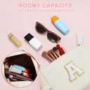 YOOLIFE Girls Makeup Bag - Personalized 5 6 7 8 9 10 Year Old Girl Birthday Gift Initial Cute Make Up Bag Makeup Bag Cosmetic Skincare Bag Wedding Bride Gifts Birthday Gifts for Girls Women Letter B (Pink)