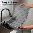 Stone Dish Drying Mat for Kitchen Counter, Quick Dry Stone Mat Kitchen for Dishes Bottles Cups, Large Foldable Diatomaceous Earth Dish Drying Mats Mat (24" x 16")