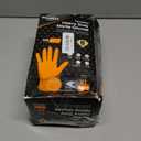 TitanFlex Thor Grip Heavy Duty Industrial Orange Nitrile Gloves with Raised Diamond Texture, 8-mil, Latex Free, Powder Free (X-Large (Pack of 100))