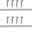 MECCANIXITY 12 Inch Hook and Eye Latch for Doors, Stainless Steel Barn Door Lock Gate Latch Cabinet Hook Latch & Eye with Mounting Screws for Slide Barn Shed Wooden Fences, Silver 2 Set