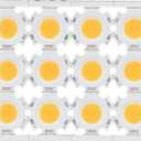 20mm 5W Round COB LED Chip Bead - 12 Pcs High Power LED Bulb Lamp, 15-17V Module for DIY Spotlights Downlight Ceiling Lamp(Warm Light)