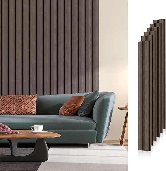 Pack Acoustic Wood Slat Panels - Soundproof Wall Paneling for Interior Decor. 94,5x23,6 inch roll