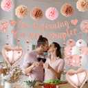 Congratulations The Beginning of a New Chapter Banner, Graduation Decorations Glitter Banners Rose Gold Garland Paper Pompoms, Farewell Party Supplies for Retirement Job Change Divorce Decoration