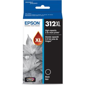 EPSON 312 Claria Photo HD Ink High Capacity Black Cartridge (T312XL120-S) Works with Expression Photo XP-8500, XP-8600, XP-8700, XP-15000