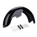 Motorcycle 17" Wrap Front Fender Mudguard for Harley Touring Electra Glide Road Glide Road King Street Glide Gloss Black ABS Plastic