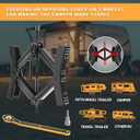 Camper Wheel Chock Stabilizer 2 Sets, Double Speed Heavy Duty Truck RV Tire Scissor Locking X Chock, Camper Accessories for Travel Trailers Tire Chalks, Anti Rust Coating, Fit for 3.5 to 12